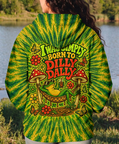 I WAS SIMPLY BORN TO DILLY DALLY FROG ALL OVER PRINT  - TLHN2404263
