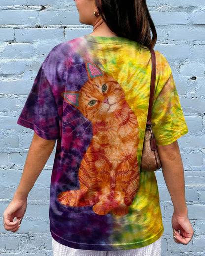 GROOVY CUTE CAT ALL OVER PRINT - TLHG2104261