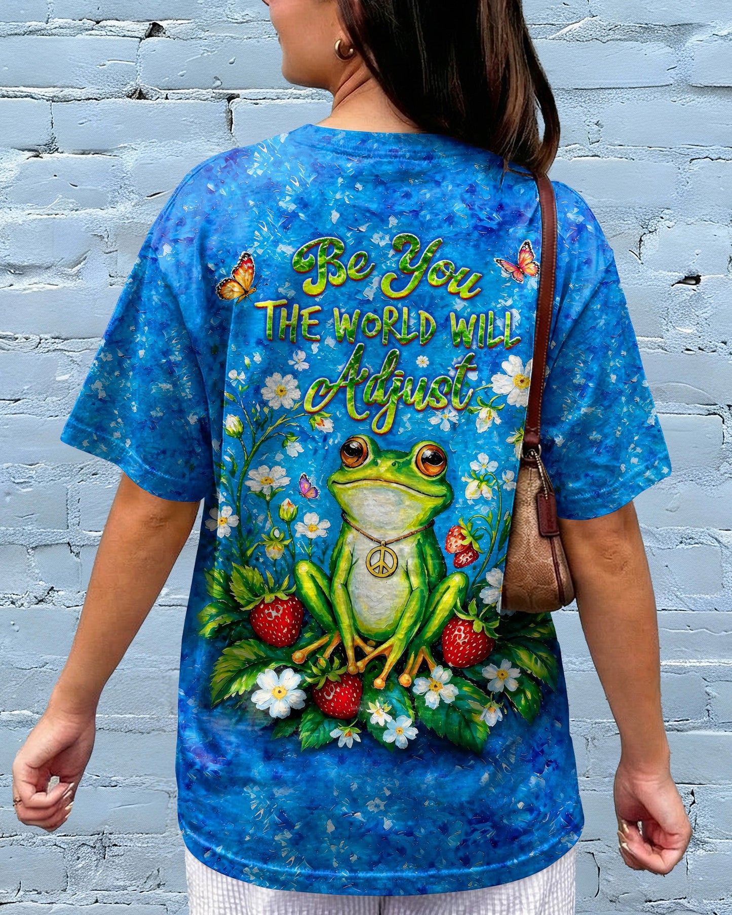 BE YOU THE WORLD WILL ADJUST FROG ALL OVER PRINT - TLHG0805264