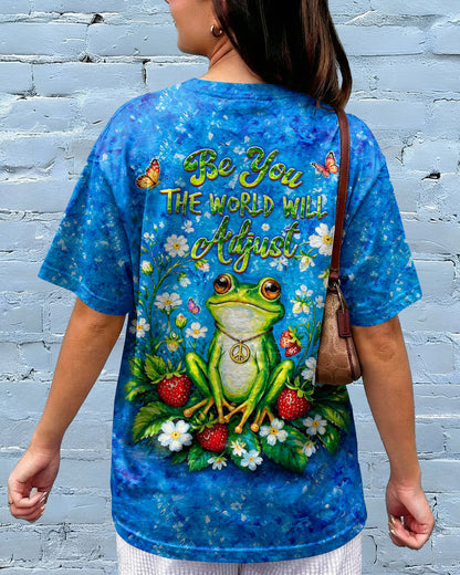 BE YOU THE WORLD WILL ADJUST FROG ALL OVER PRINT - TLHG0805264