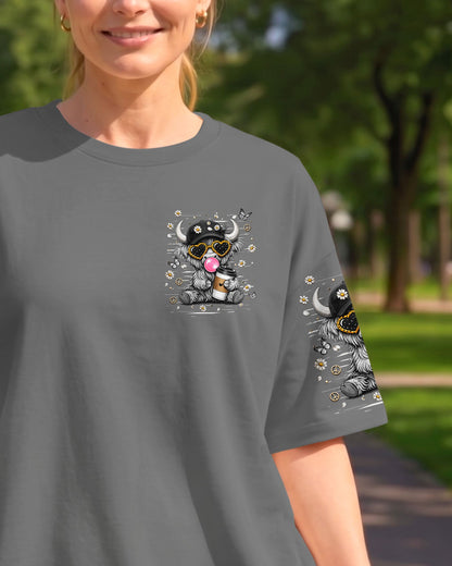 LITTLE BIT A HOT MESS COW ALL OVER PRINT  - TLHN1706264