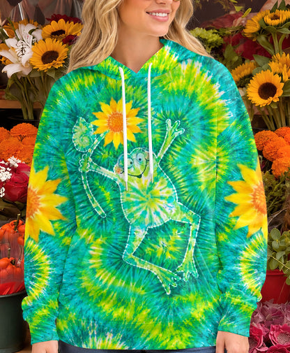 FROG SUNFLOWER SWIRL ALL OVER PRINT   - TLHN1906264