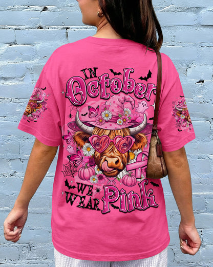 IN OCTOBER WE WEAR PINK COW HALLOWEEN BREAST CANCER AWARENESS ALL OVER PRINT - TYQY1507263