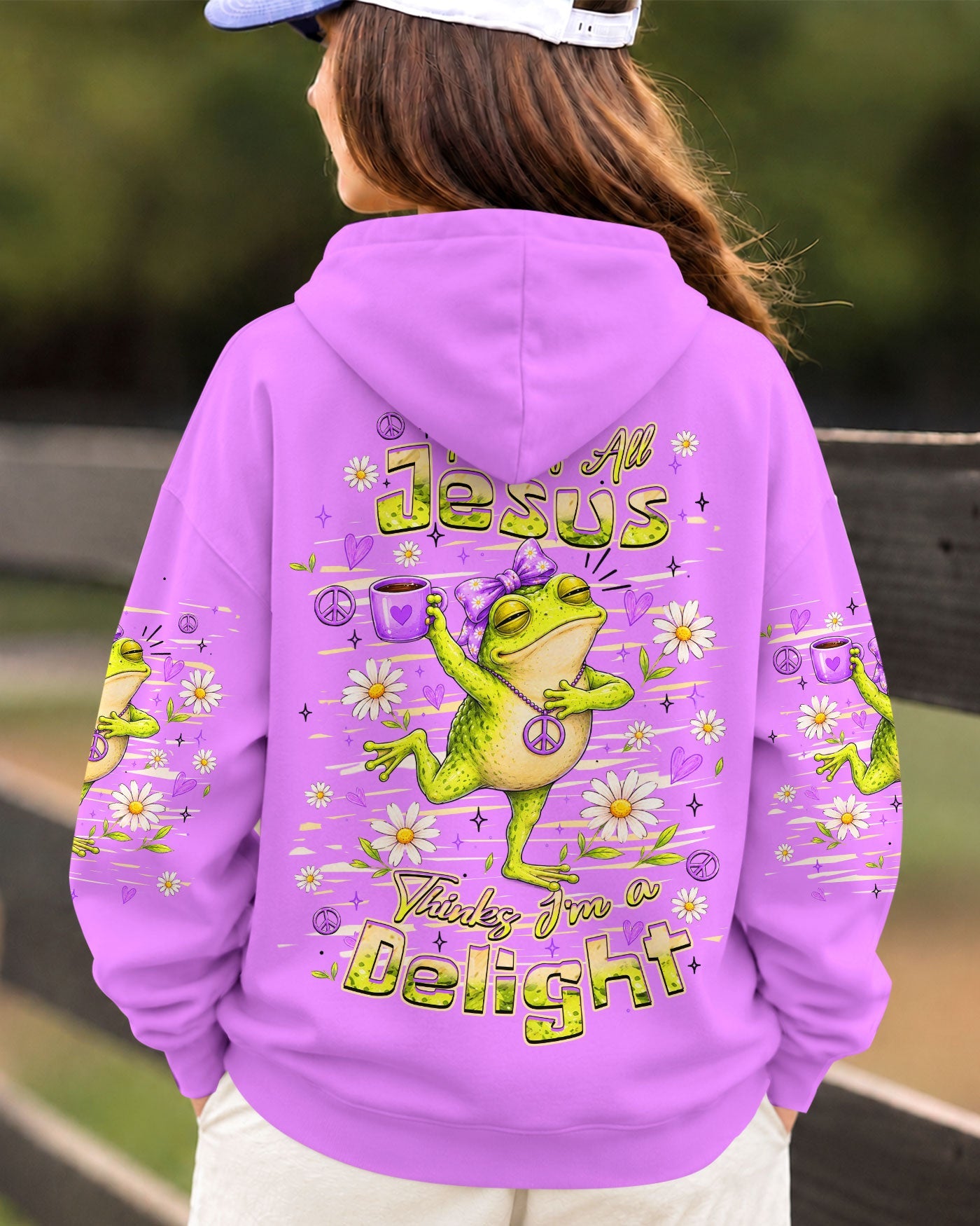 FIRST OF ALL JESUS THINKS FROG ALL OVER PRINT  - TLHN0307262