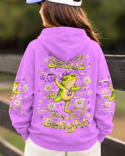 FIRST OF ALL JESUS THINKS FROG ALL OVER PRINT  - TLHN0307262