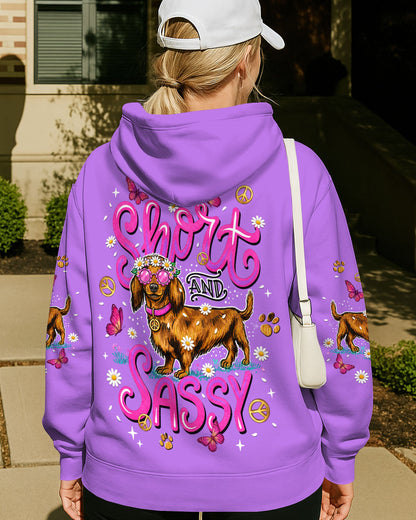 SHORT AND SASSY  DACHSHUND DOG  ALL OVER PRINT - TLNT2605262