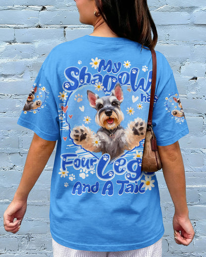 MY SHADOW HAS FOUR LEGS AND A TAIL SCHNAUZER DOG ALL OVER PRINT - TY2005261