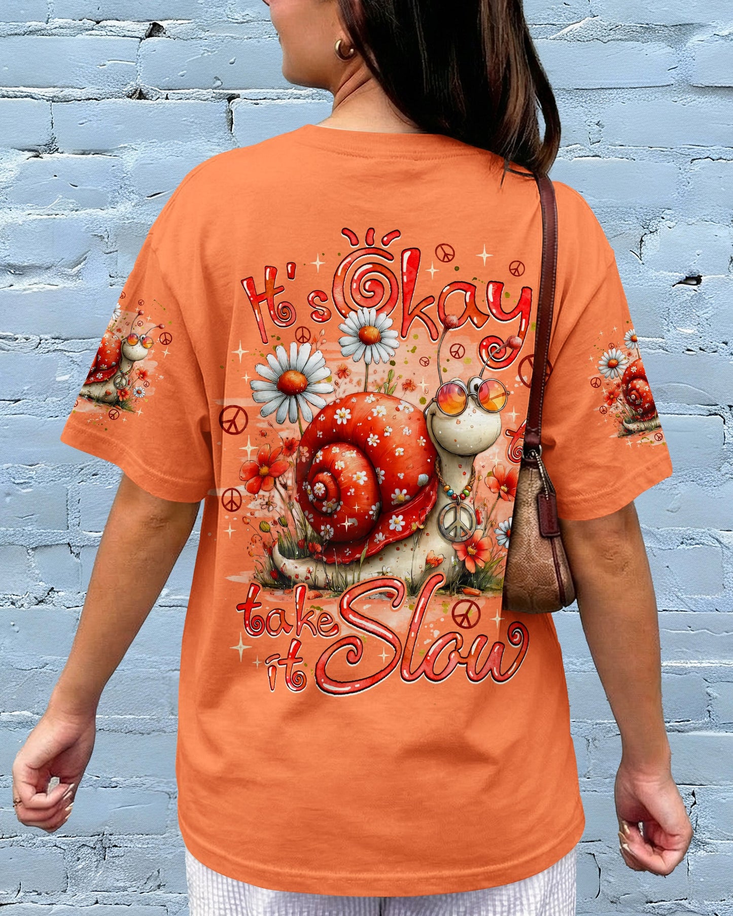 IT'S OKAY TO TAKE IT SLOW SNAIL ALL OVER PRINT - TYQY2506261