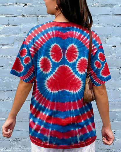 RED WHITE AND BLUE PAW ALL OVER PRINT - TYPQ0104261