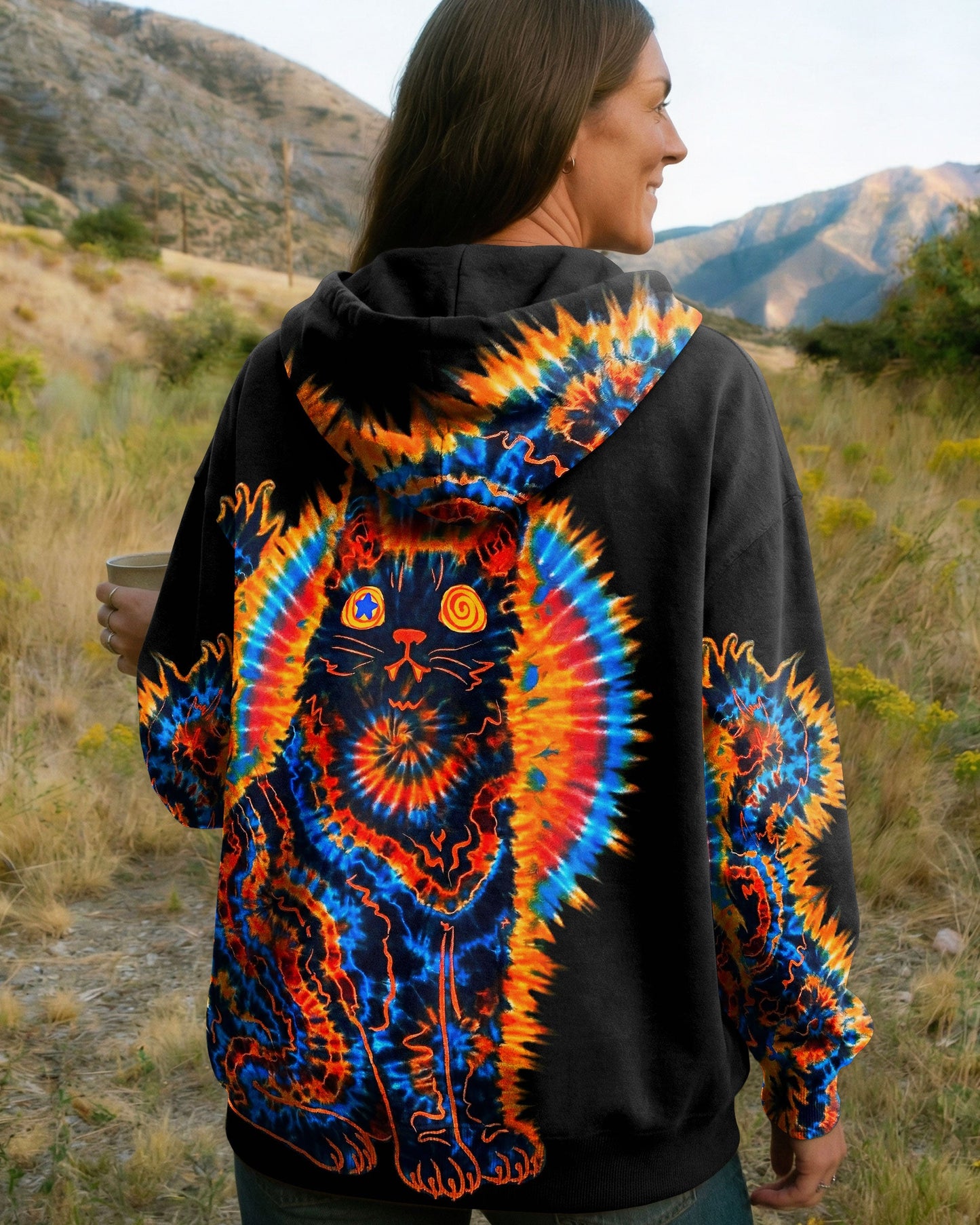 BLACK CAT SWIRL ALL OVER PRINT - TLNT3103263