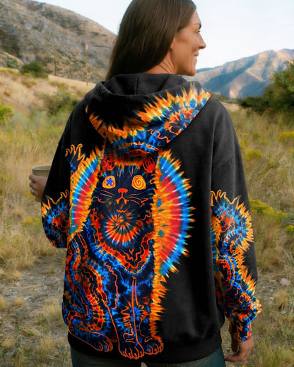 BLACK CAT SWIRL ALL OVER PRINT - TLNT3103263