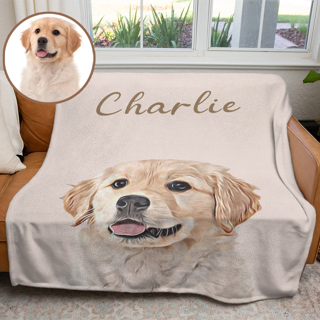Personalized Pet Dog Cat Custom Soft Blanket