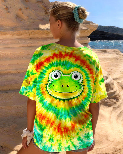 HIPPIE FROG SWIRL  KIDS ALL OVER PRINT   - TLNT2205262