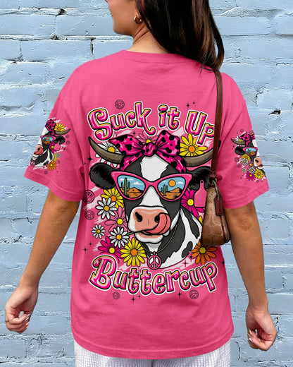 SUCK IT UP BUTTERCUP COW ALL OVER PRINT - TYPQ1306262