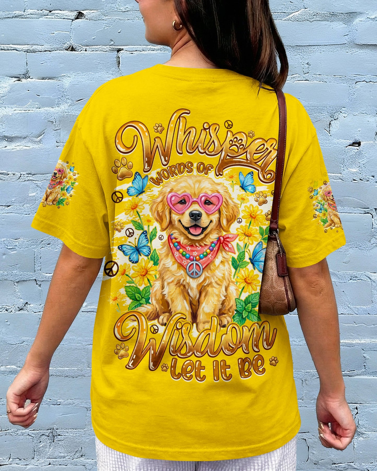WHISPER WORDS OF WISDOM LET IT BE GOLDEN RETRIEVER PUPPY DOG ALL OVER PRINT - TYQY1105262