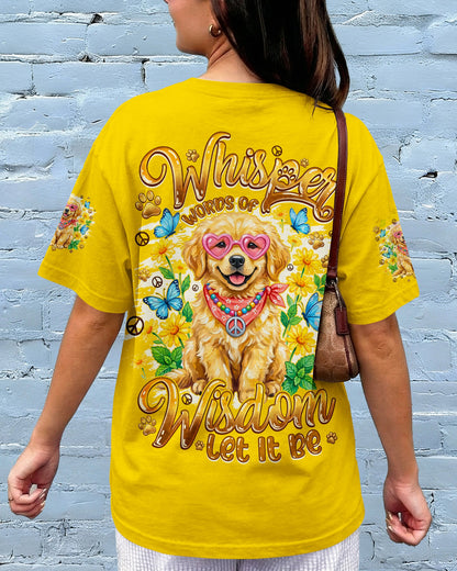 WHISPER WORDS OF WISDOM LET IT BE GOLDEN RETRIEVER PUPPY DOG ALL OVER PRINT - TYQY1105262
