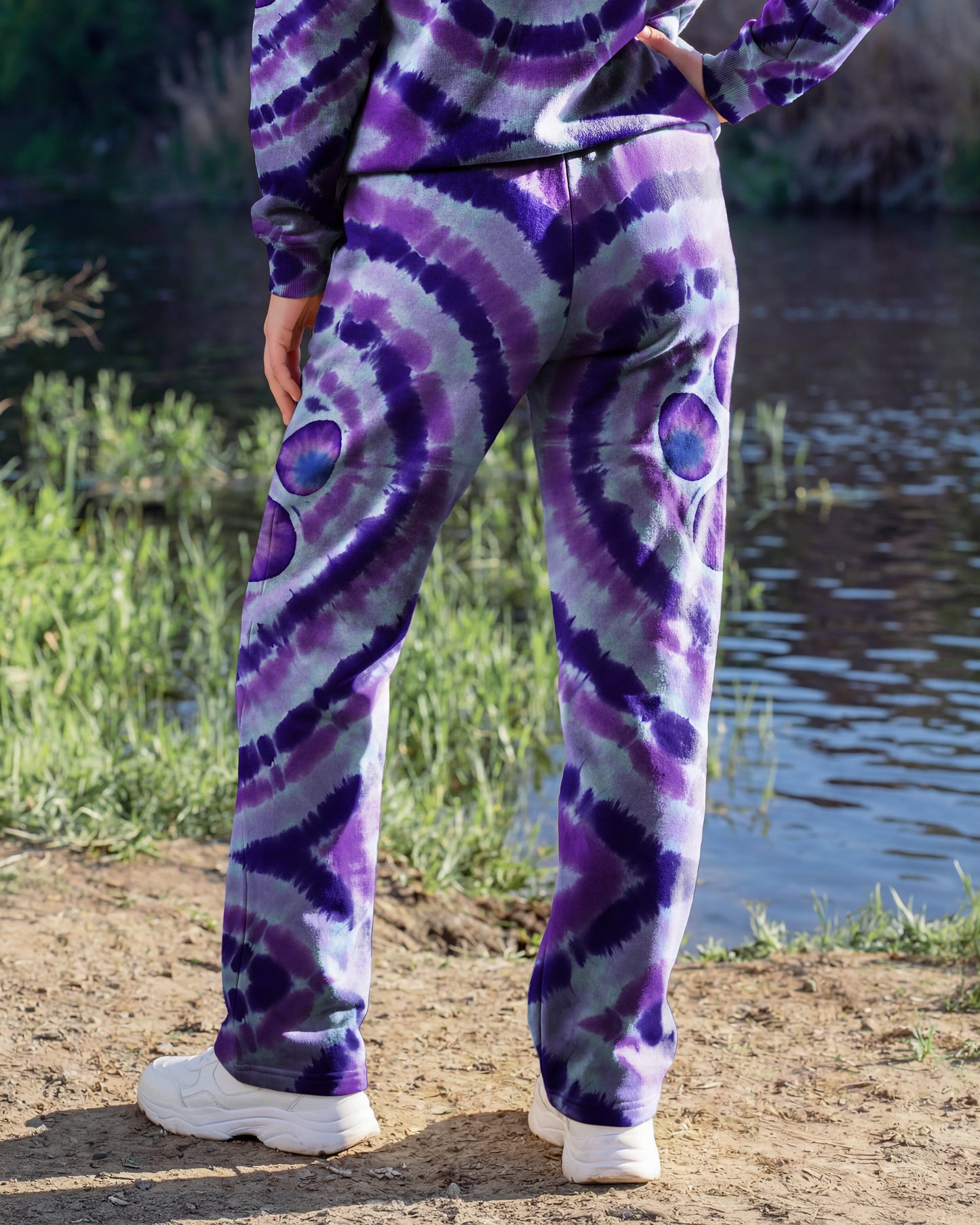 PAW PRINT TIE DYE STRAIGHT FIT SWEATPANT - TYQY0701264
