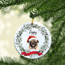 Load image into Gallery viewer, Personalized Pet Christmas Custom Ceramic Ornament
