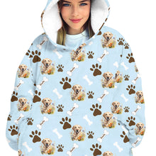 Load image into Gallery viewer, Personalized Pet Flower Blanket Hoodie
