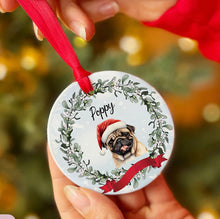 Load image into Gallery viewer, Personalized Pet Christmas Custom Ceramic Ornament
