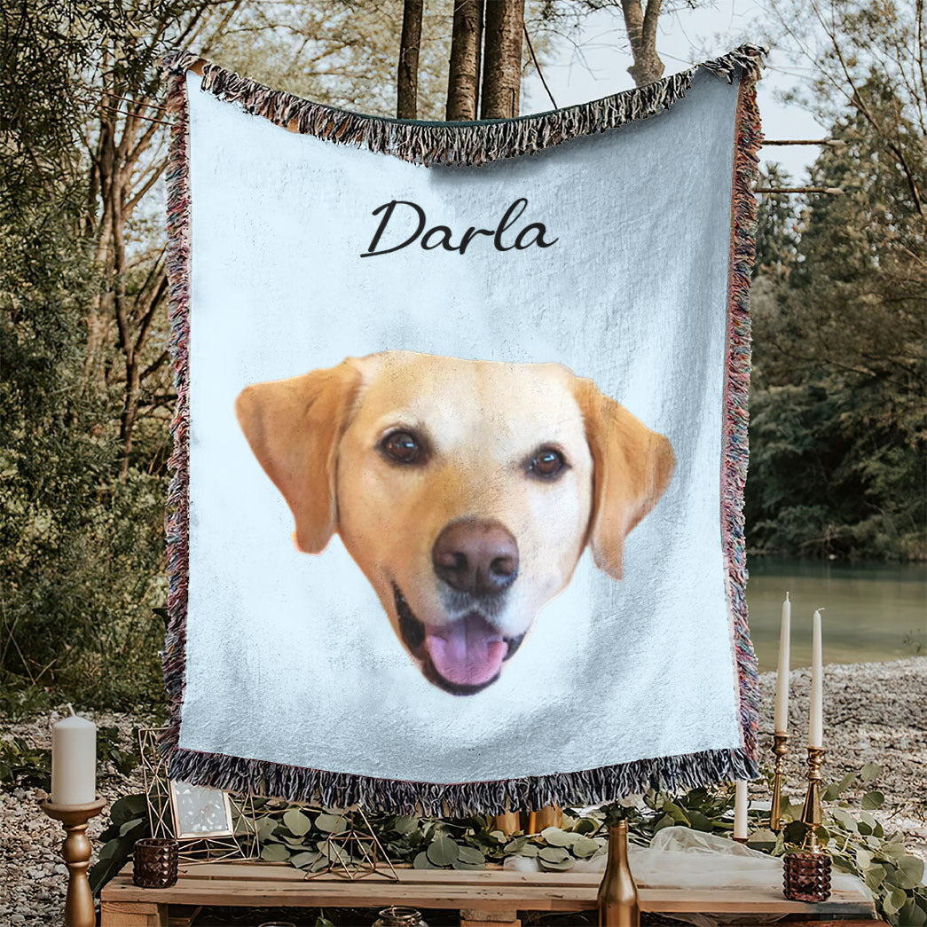 Personalized Pet Custom Woven Blanket