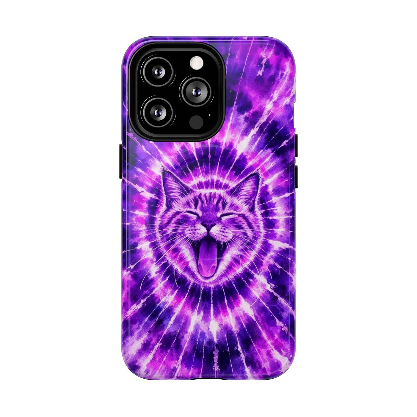 CAT PURPLE SWIRL MAGNETIC PHONE CASE  - TLHN1504263