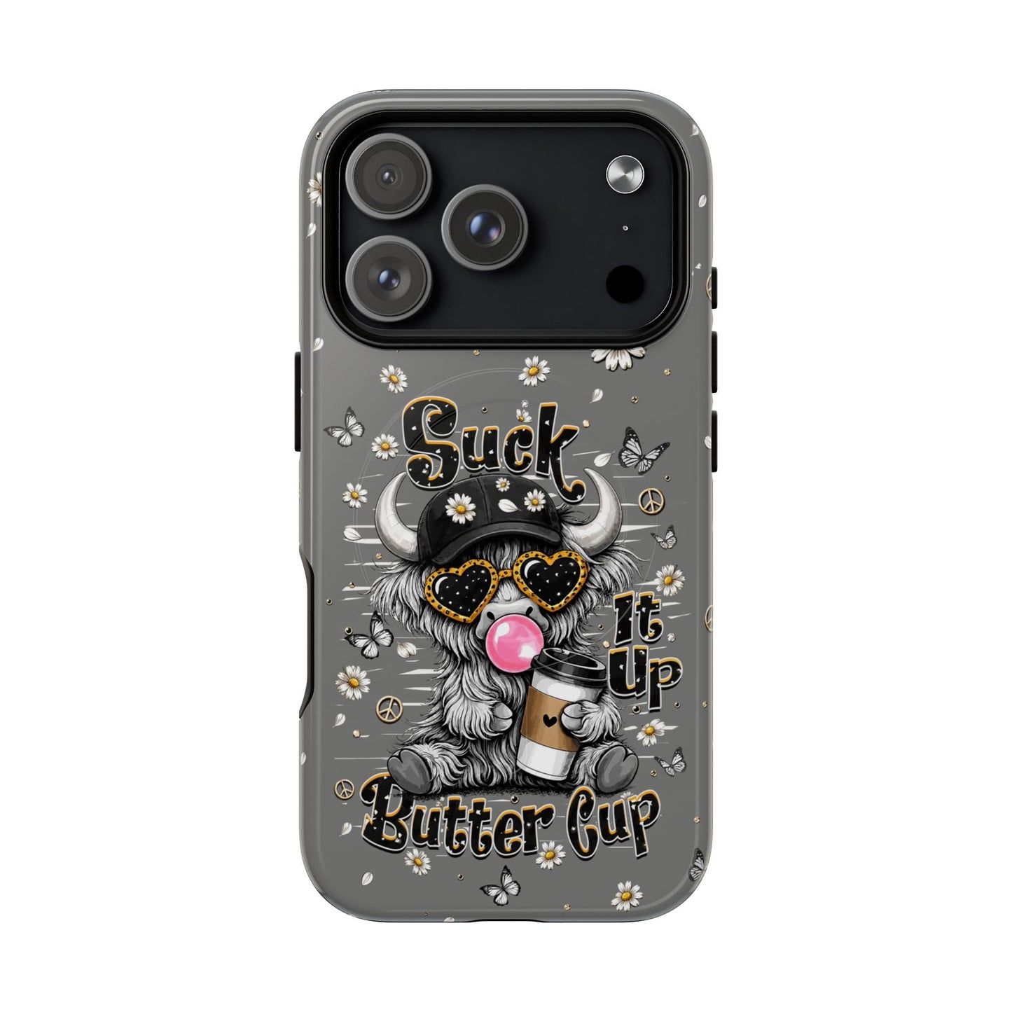 SUCK IT UP BUTTERCUP COW MAGNETIC PHONE CASE  - TLHN0806263