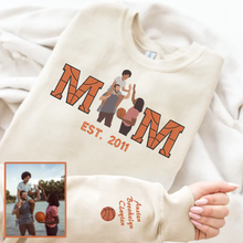 Load image into Gallery viewer, Mother&#39;s Day Personalized Embroidered Basketball Hoodie Sweatshirt T-Shirt
