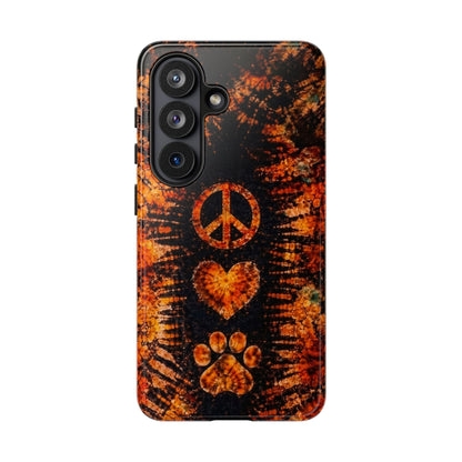 PEACE LOVE PAW PRINT VINTAGE  PHONE CASE  - TLHN2204264