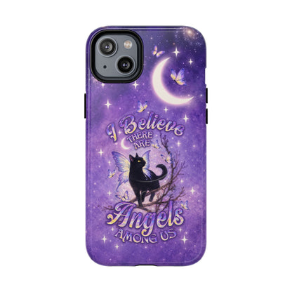 I BELIEVE THERE ARE ANGELS AMONG US BLACK CAT MAGNETIC PHONE CASE  - TLNO2605262