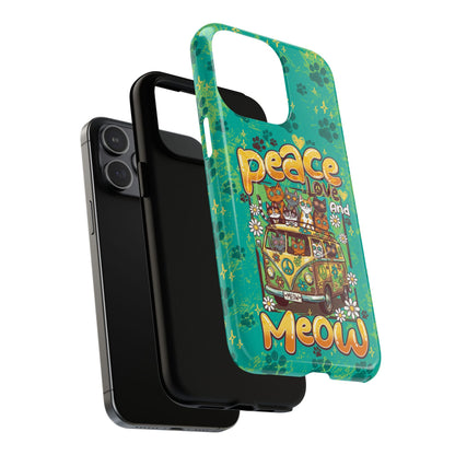 PEACE LOVE AND MEOW CATS MAGNETIC PHONE CASE - TY0707263