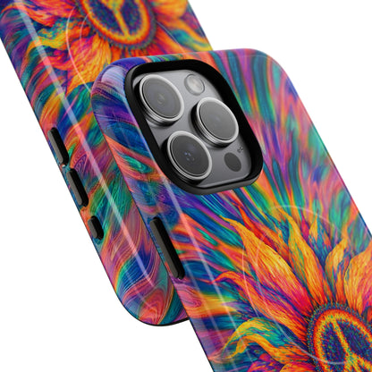 SUNFLOWER PEACE BURST MAGNETIC PHONE CASE - TLTW2906268