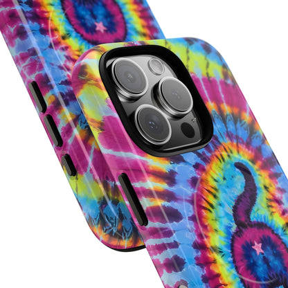 CAT COLORFUL SWIRL PATTERN MAGNETIC PHONE CASE - TLTW1404263