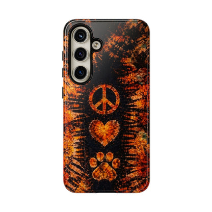 PEACE LOVE PAW PRINT VINTAGE  PHONE CASE  - TLHN2204264