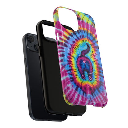 CAT COLORFUL SWIRL PATTERN MAGNETIC PHONE CASE - TLTW1404263