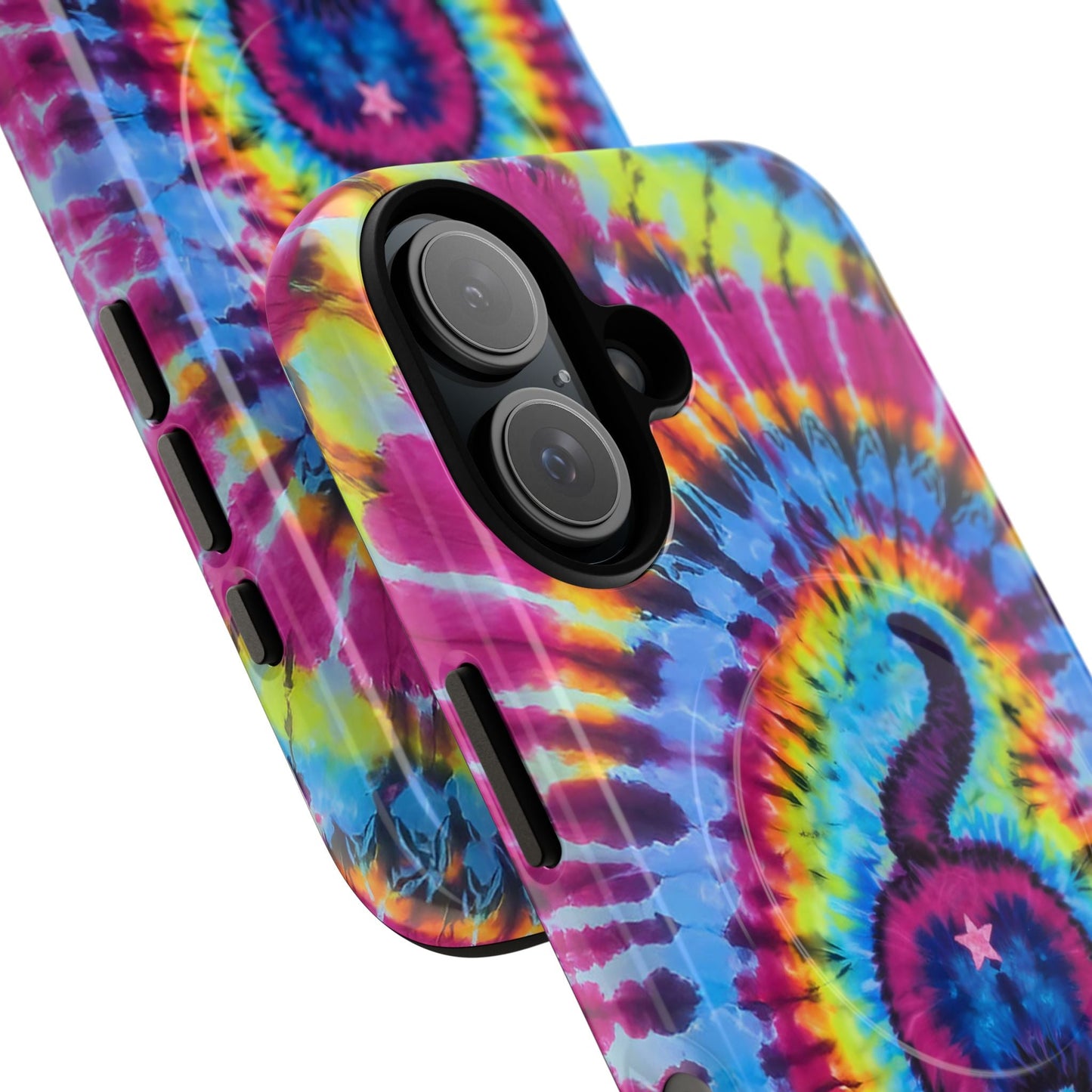 CAT COLORFUL SWIRL PATTERN MAGNETIC PHONE CASE - TLTW1404263