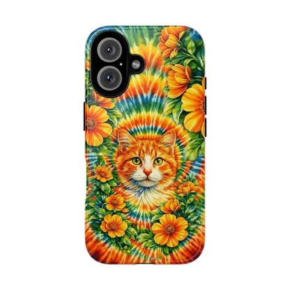 FLORAL CAT SWIRL PHONE CASE - TLHG2204264