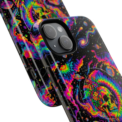 HIPPIE SKULL PSYCHEDELIC MAGNETIC PHONE CASE  - TLNO2904262