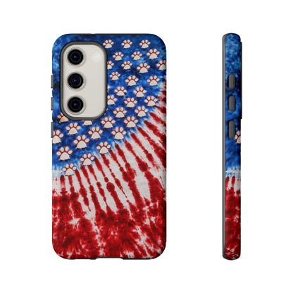 PAW PRINT RED WHITE & BLUE PHONE CASE - TLHG1704262