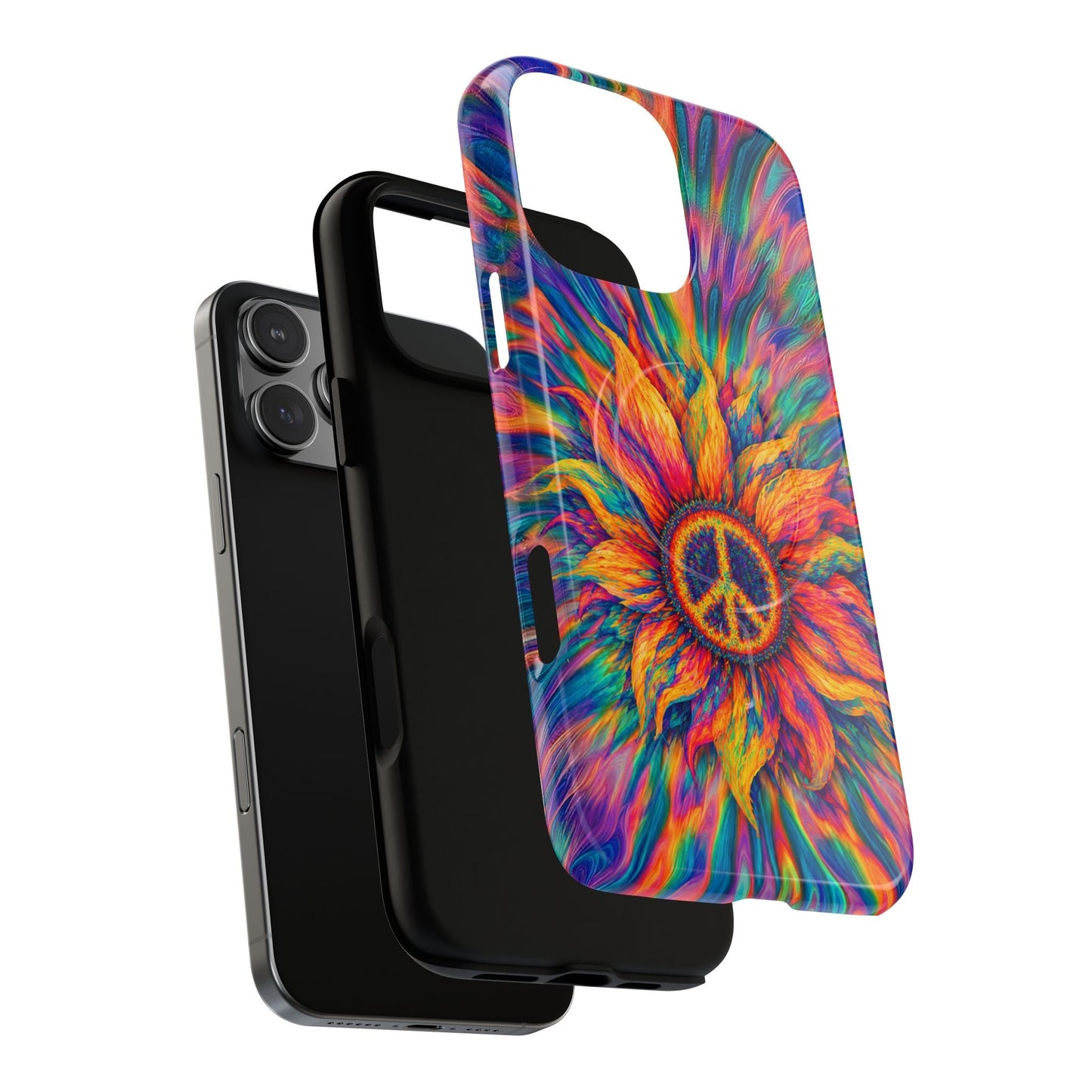 SUNFLOWER PEACE BURST MAGNETIC PHONE CASE - TLTW2906268