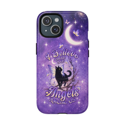 I BELIEVE THERE ARE ANGELS AMONG US BLACK CAT MAGNETIC PHONE CASE  - TLNO2605262