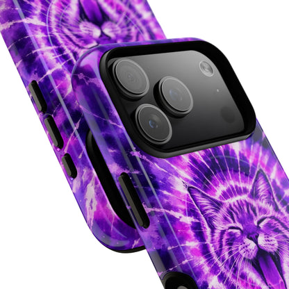 CAT PURPLE SWIRL MAGNETIC PHONE CASE  - TLHN1504263