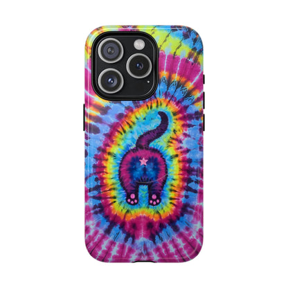 CAT COLORFUL SWIRL PATTERN MAGNETIC PHONE CASE - TLTW1404263