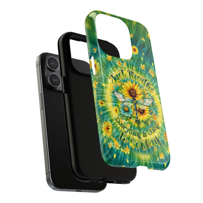 JUST BREATHE DRAGONFLY FLORAL MAGNETIC PHONE CASE  - TLHG1304263