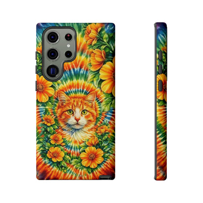 FLORAL CAT SWIRL PHONE CASE - TLHG2204264