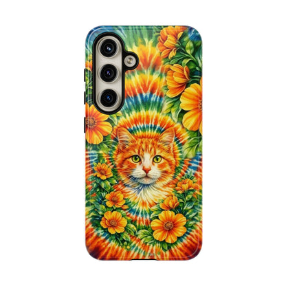FLORAL CAT SWIRL PHONE CASE - TLHG2204264