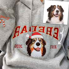 Load image into Gallery viewer, Christmas Embroidered Pet Dog Cat Photo Hoodie Sweatshirt T-Shirt
