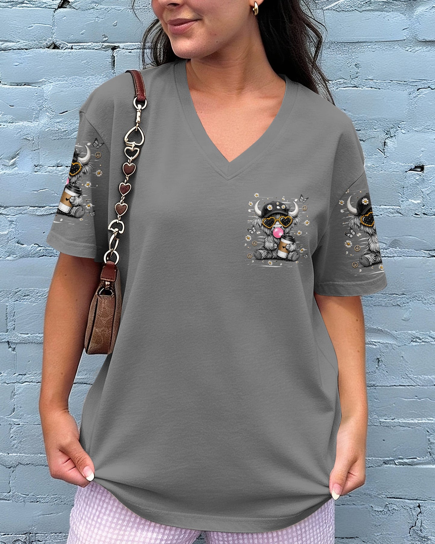 LITTLE BIT A HOT MESS COW ALL OVER PRINT  - TLHN1706264