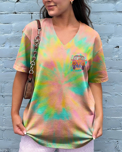 A BOHO GIRL & CHIHUAHUA COLORFUL ALL OVER PRINT - KM1304261
