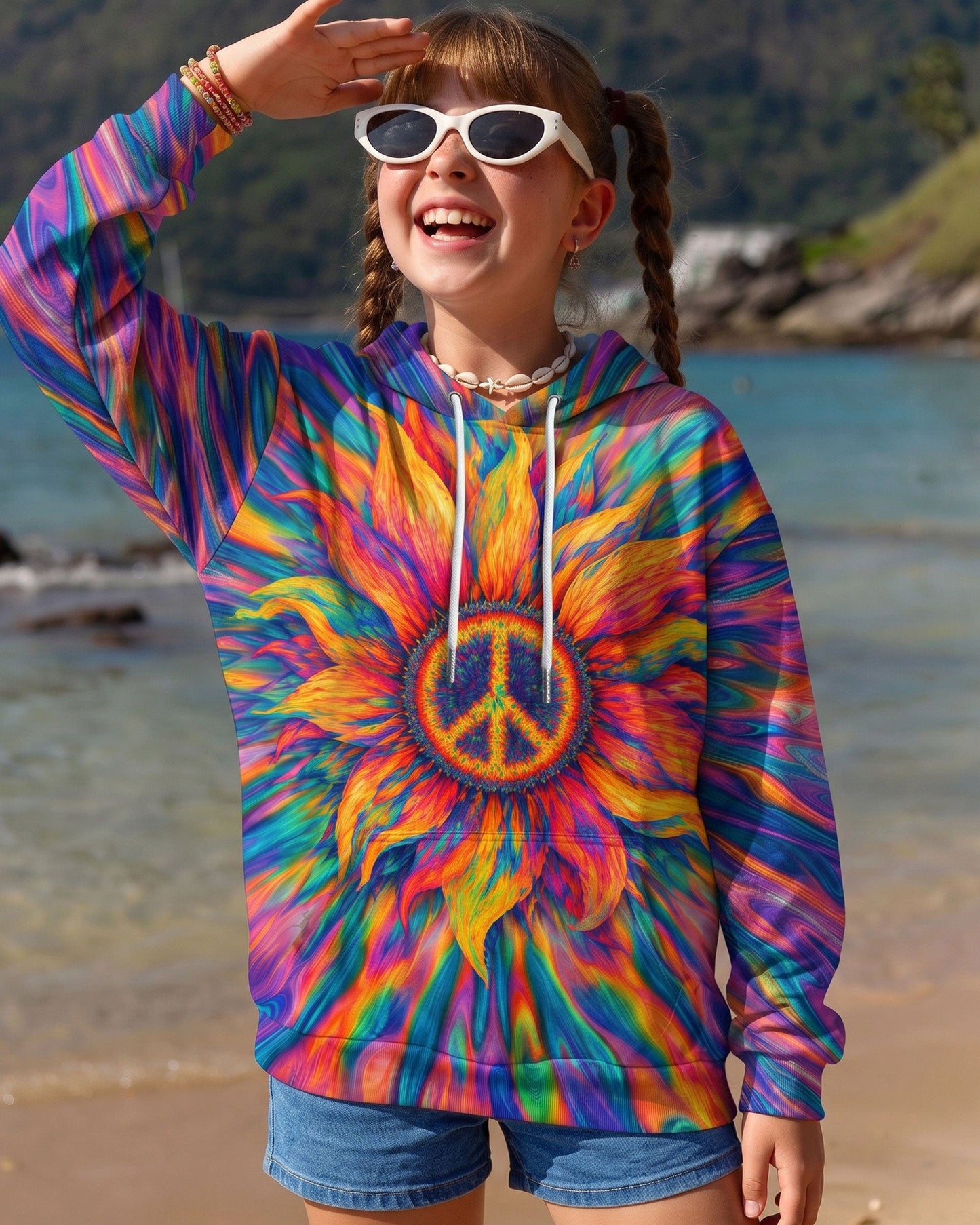 SUNFLOWER PEACE BURST KIDS SHIRT  - TLTW2906266